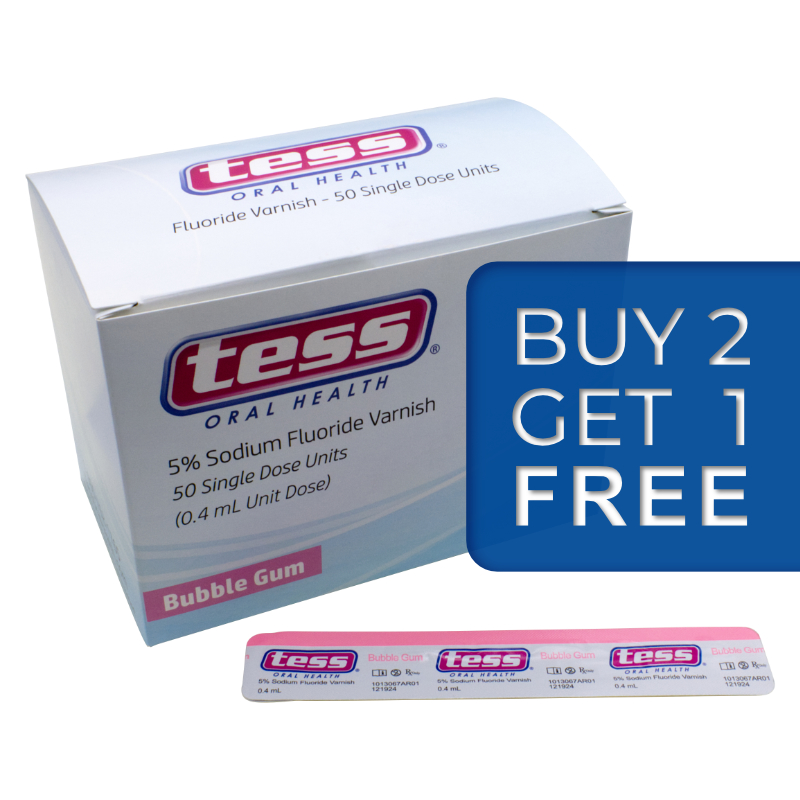 Bubblegum 5% Sodium Fluoride Varnish – 50 Count
