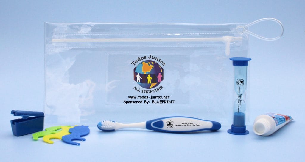 Customized oral care kits are pre-assembled hygiene packs that include everyday essentials such as toothbrushes, toothpaste, dental floss, flossers, and brushing timers—packaged neatly in a clear zipper bag.